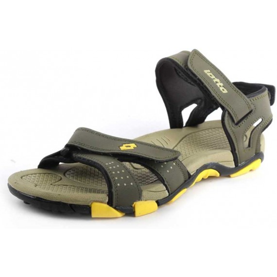 Men Olive Yellow Sandals